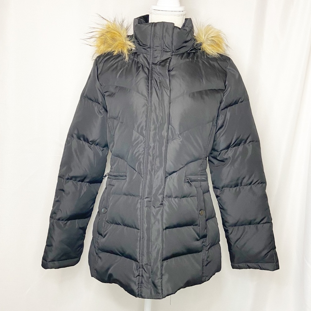 Larry Levine Puffer Down Coat with Removable Hood